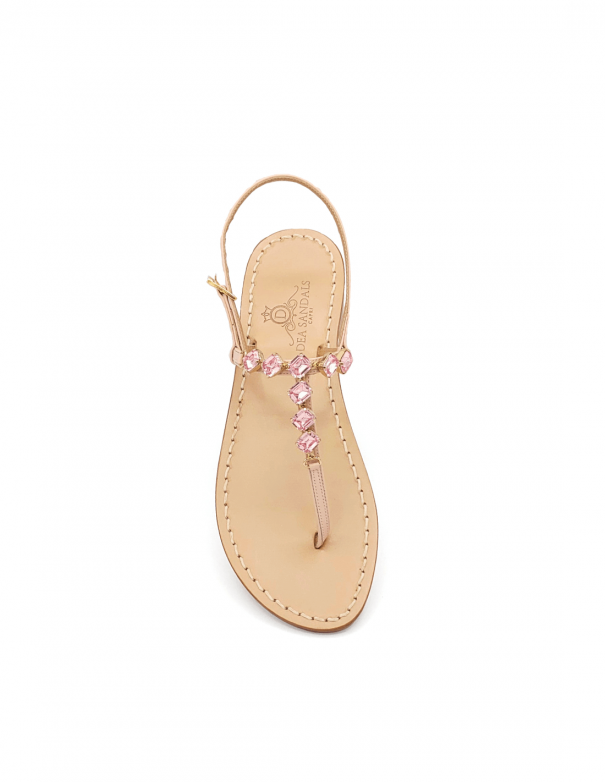 Olga Pink Jeweled Sandals