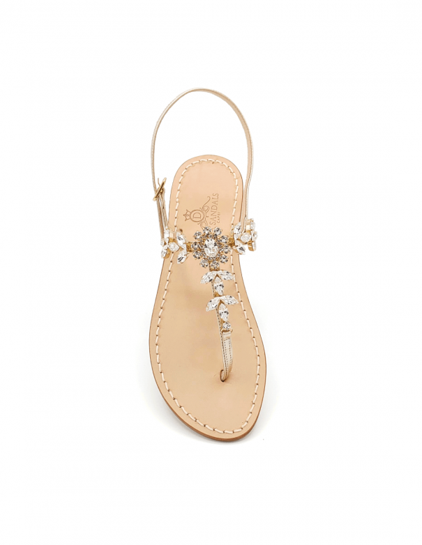 Marina Grande crystal platinum sandals