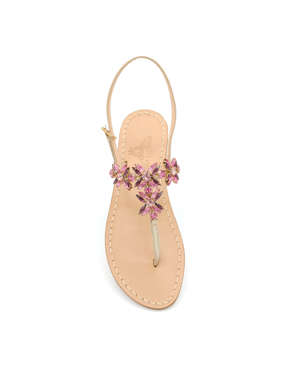 Bagni di Tiberio pink amethyst sandals