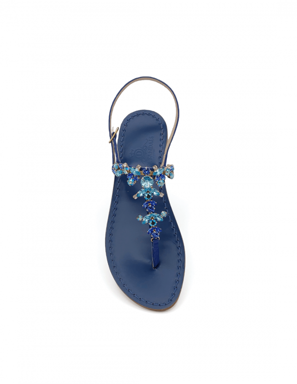 Scopolo Blu SB Jeweled Sandals