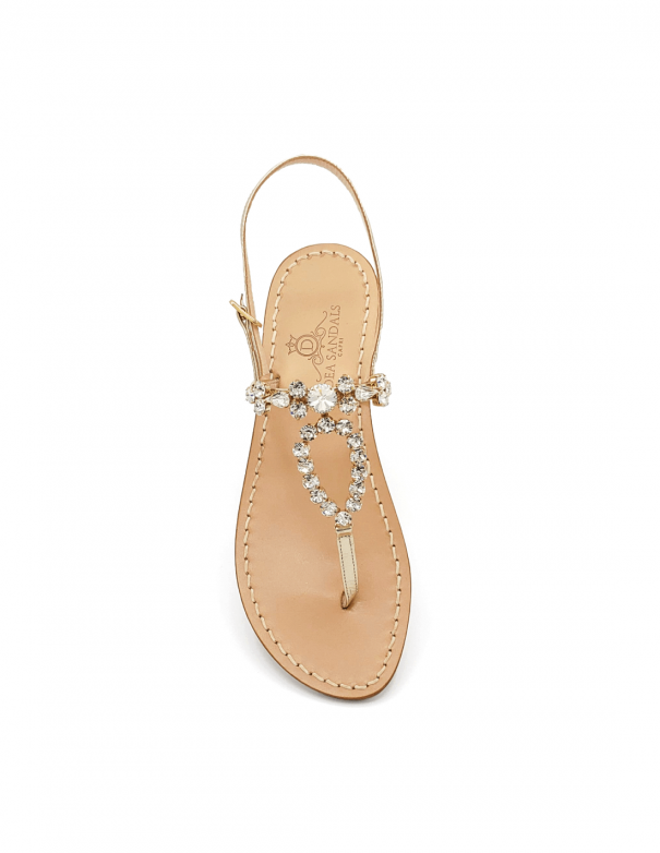 Cala del Limmo platinum Crystal Jewel Sandals