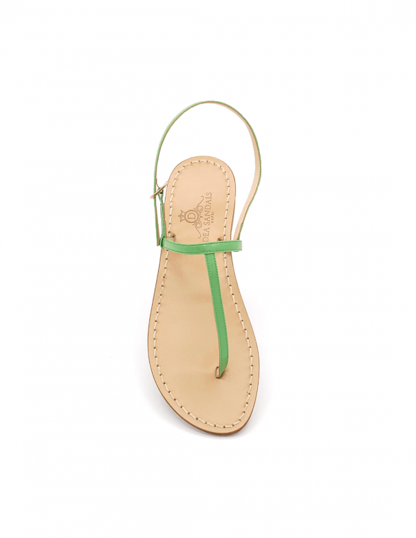 Green Patent Leather Capri Sandals