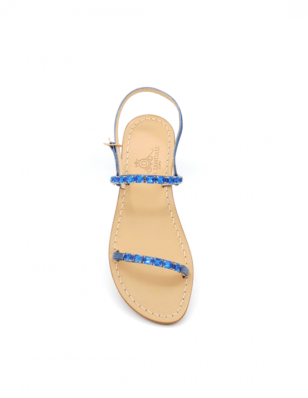 Capri Blue jewel sandals