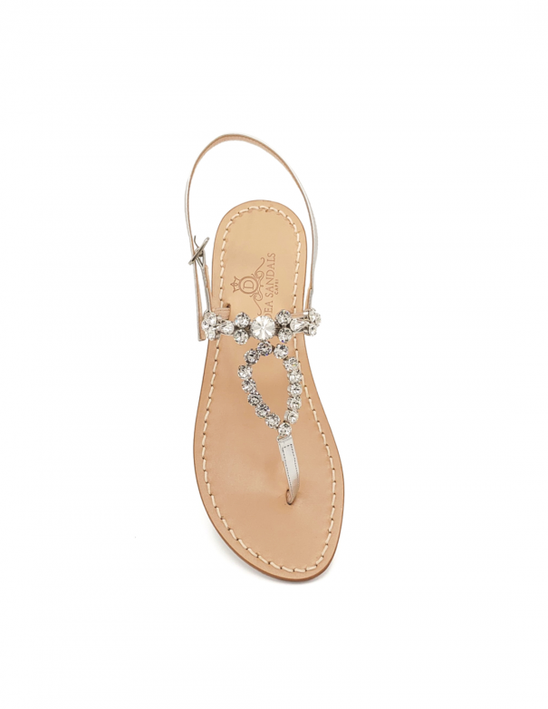 Cala del Limmo Silver Crystal Jewel Sandals