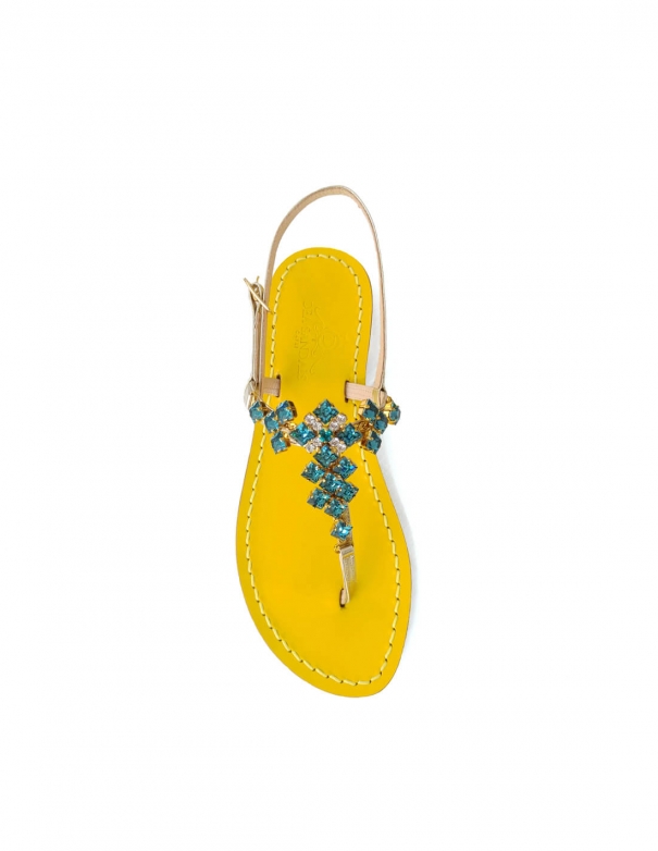 Capri Square SG Jeweled Sandals