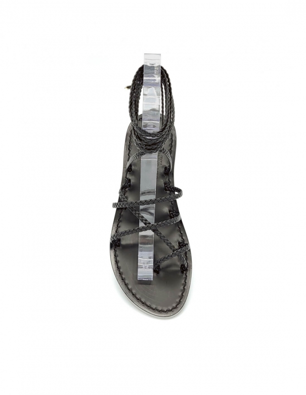 Total Black SN Slave Sandals