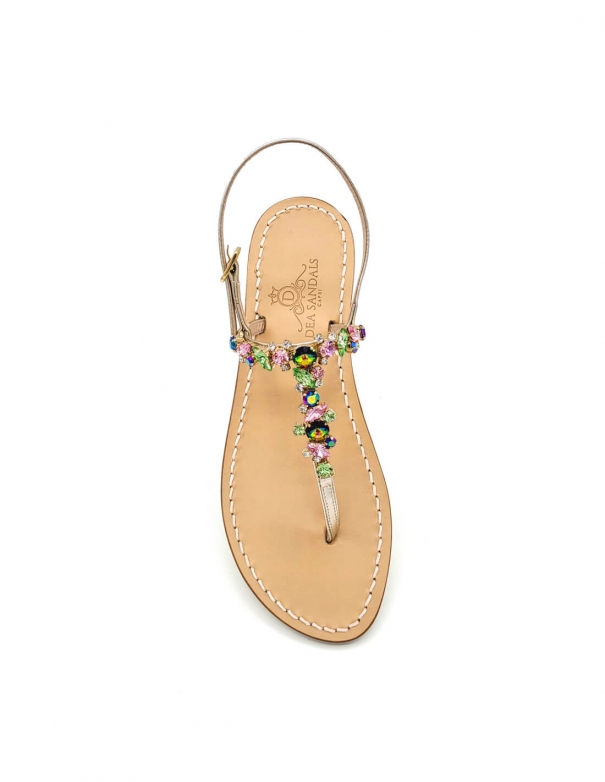 Licampi Multicolor jewel thong sandals