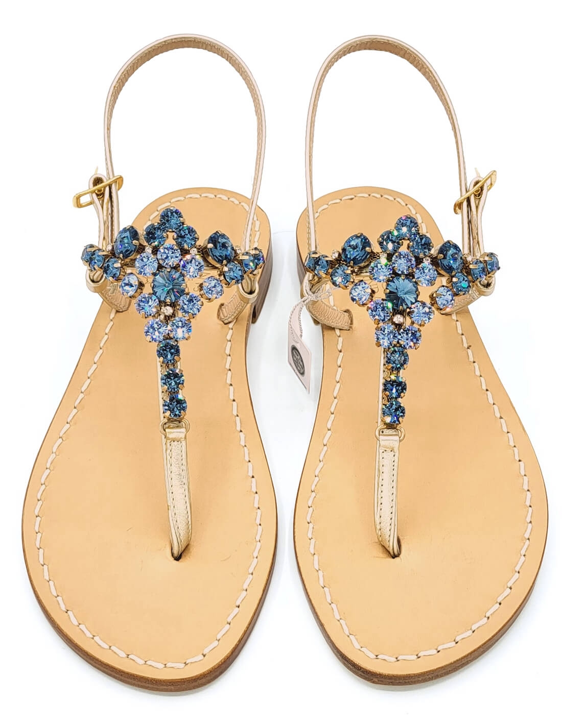 Costa Smeralda Light Blue Sandals leather straps