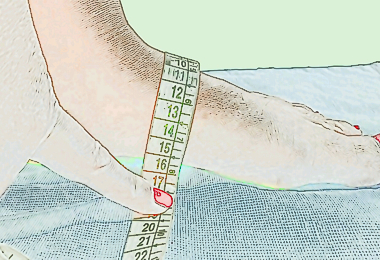 misura del collo del piede